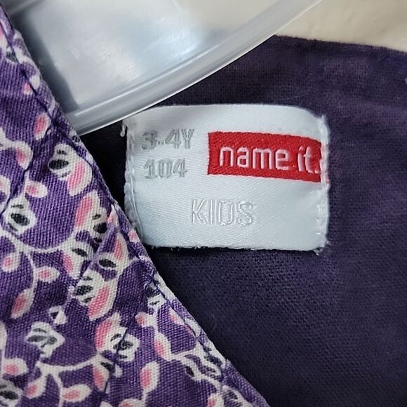 NAME IT LILAC PURPLE FLORAL SLEEVELESS DRESS, SIZE 3-4 YEARS - Picture 5 of 9